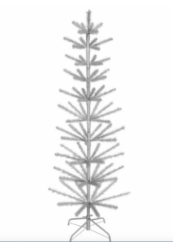 72" white feather bristle tree 80t 29"d